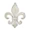 White Metal Vintage Fleur de Lis Wall Decoration